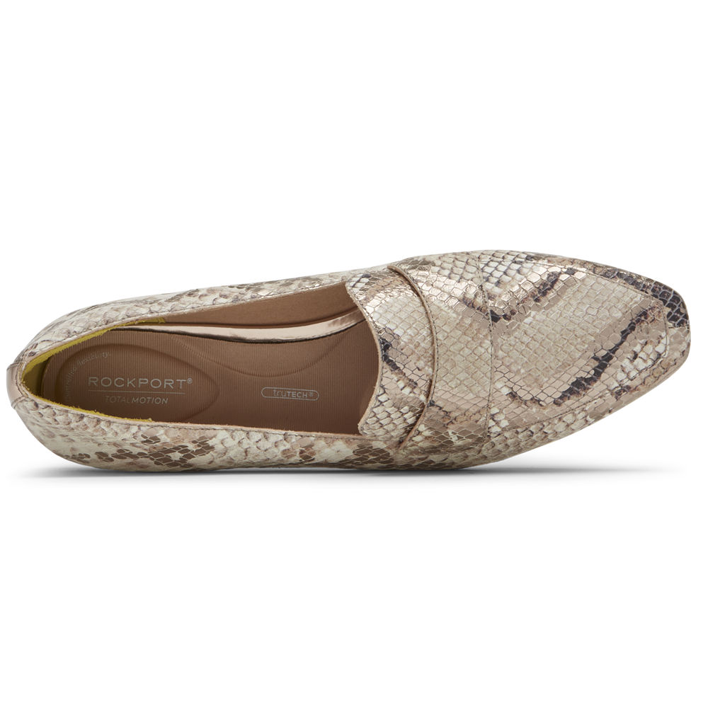 Rockport Singapore Womens Loafers - Total Motion Laylani Beige - VQ5037482